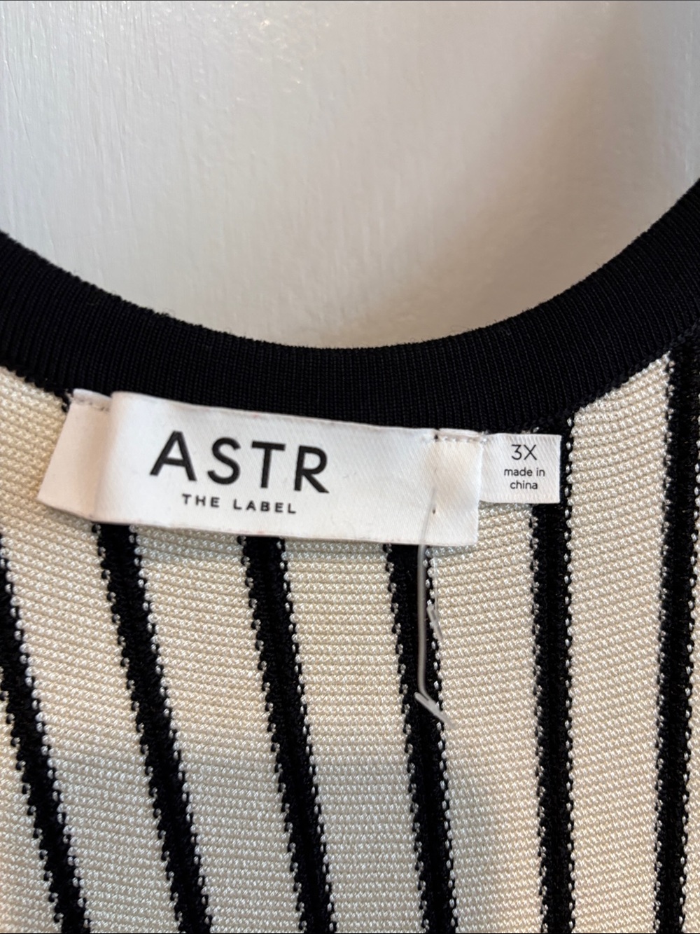 Astr Striped Knix Black and Cream Maxi Dress - Picture 4 of 7